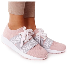 Zapatos deportivos de mujer Memory Foam Big Star HH274353 Rosa rosado