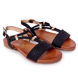 S.Barski Sandalias para niños S. Bararski Comfort Black negro