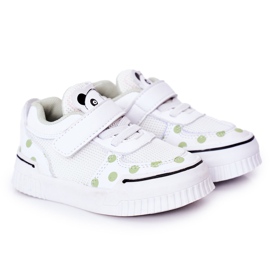 Apawwa Zapatillas Deportivas Infantiles Con Panda Blanco y Verde Chico