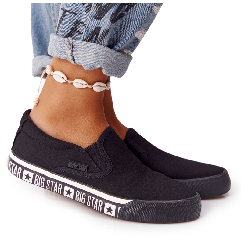 Zapatillas de mujer Slip-on Big Star HH274012 Negro