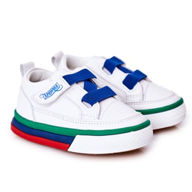 Apawwa Deportivas para niños con canalé blanco y azul marino Baxter