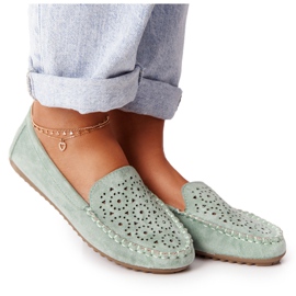Mocasines de mujer de ante verde Molly