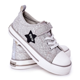 Zapatillas Infantiles Con Velcro Big Star HH374025 Plata