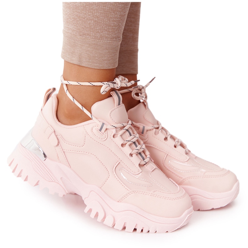PG1 Zapatillas de mujer en una suela masiva Pink Influencer rosado