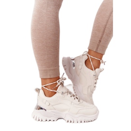 PG1 Zapatillas de mujer Beige Influencer en suela maciza PG1 Zapatillas de mujer Beige Influencer en suela maciza