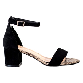 Sandalias en poste bajo Sergio Leone SK839 beige marrón negro