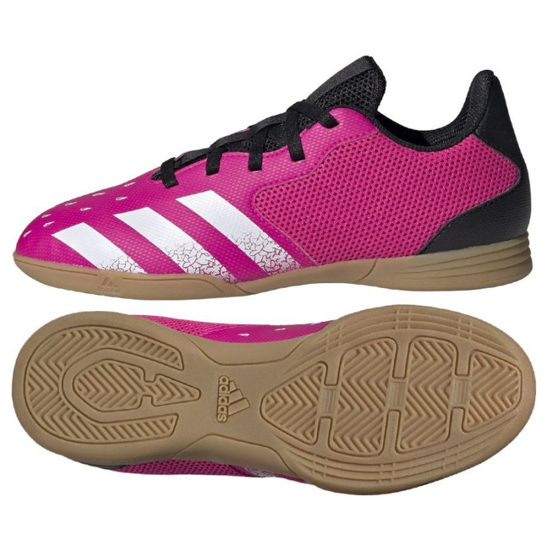 Botas de fútbol Adidas Predator Freak .4 In Sala Jr FW7539 multicolor rosas y morados