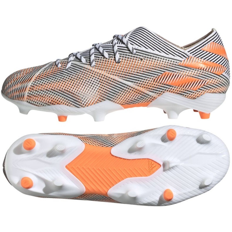 Botas de fútbol adidas Nemeziz.1 Fg Jr FW7357 azul marino, multicolor gris