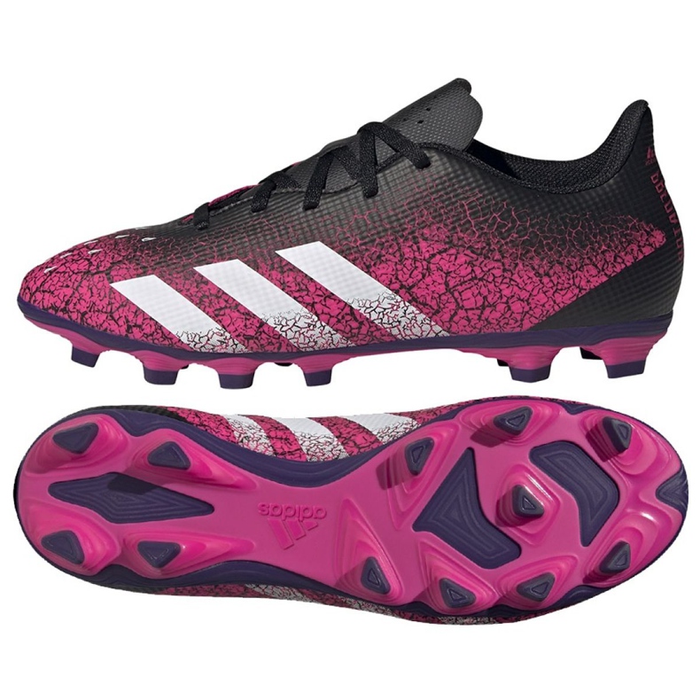 Botas de fútbol adidas Predator Freak.4 FxG M FW7524 multicolor rosado Botas de fútbol adidas Predator Freak.4 FxG M FW7524 multicolor rosado