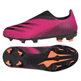 Botas de fútbol Adidas X Ghosted.3 Ll Fg Jr FY7281 rosa rosa