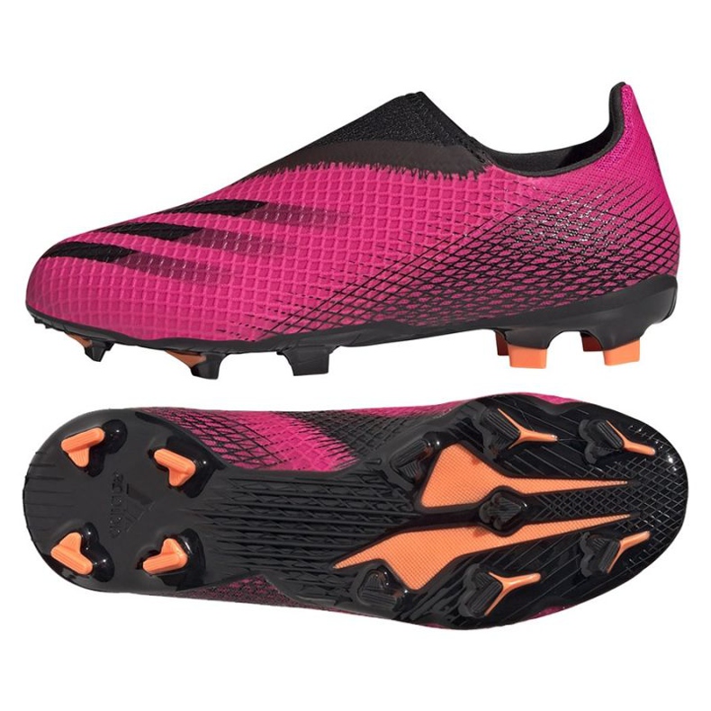 Botas de fútbol Adidas X Ghosted.3 Ll Fg Jr FY7281 rosado rosado Botas de fútbol Adidas X Ghosted.3 Ll Fg Jr FY7281 rosado rosado