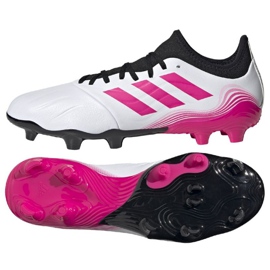 Botas de fútbol adidas Copa Sense.3 Fg M FW7934 azul marino, blanco, rosa blanco