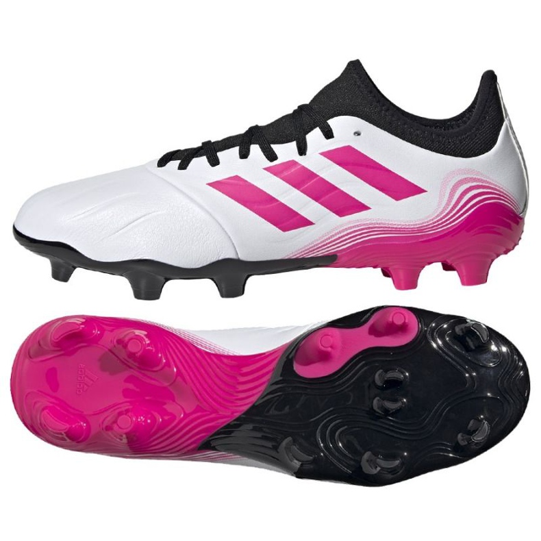 Botas de fútbol adidas Copa Sense.3 Fg M FW7934 azul marino, blanco, rosa blanco
