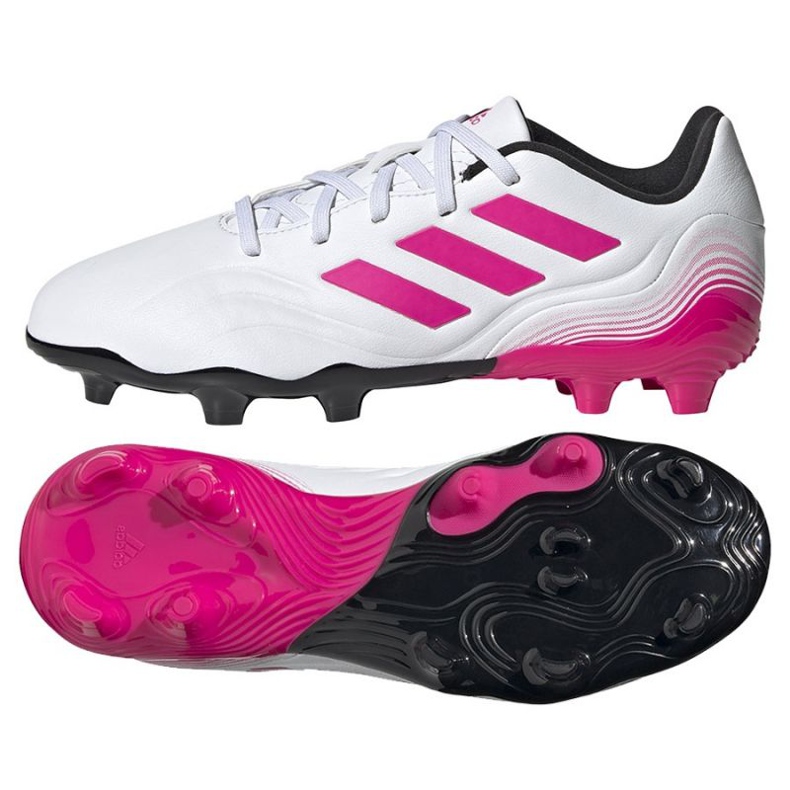 Botas de fútbol adidas Copa Sense.3 Fg Jr FX1986 azul marino, blanco, rosa blanco