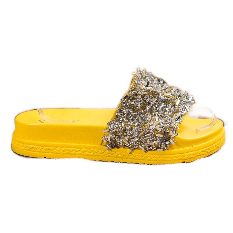 Seastar zapatillas de cristal de moda plata