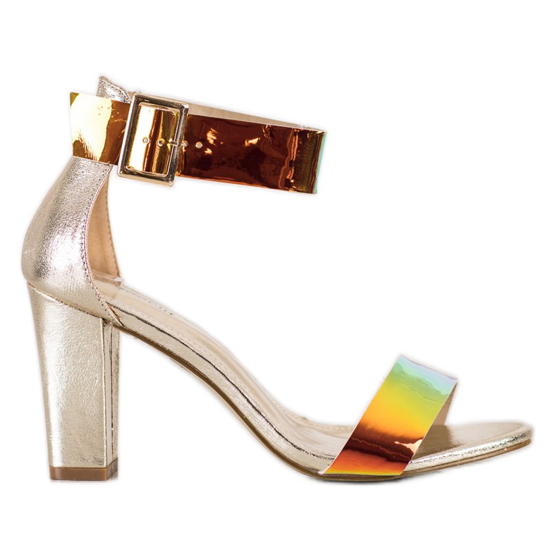 Goodin Sandalias En Una Barra Con Efecto Holo dorado Goodin Sandalias En Una Barra Con Efecto Holo dorado