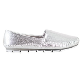 Goodin Mocasines plateados plata