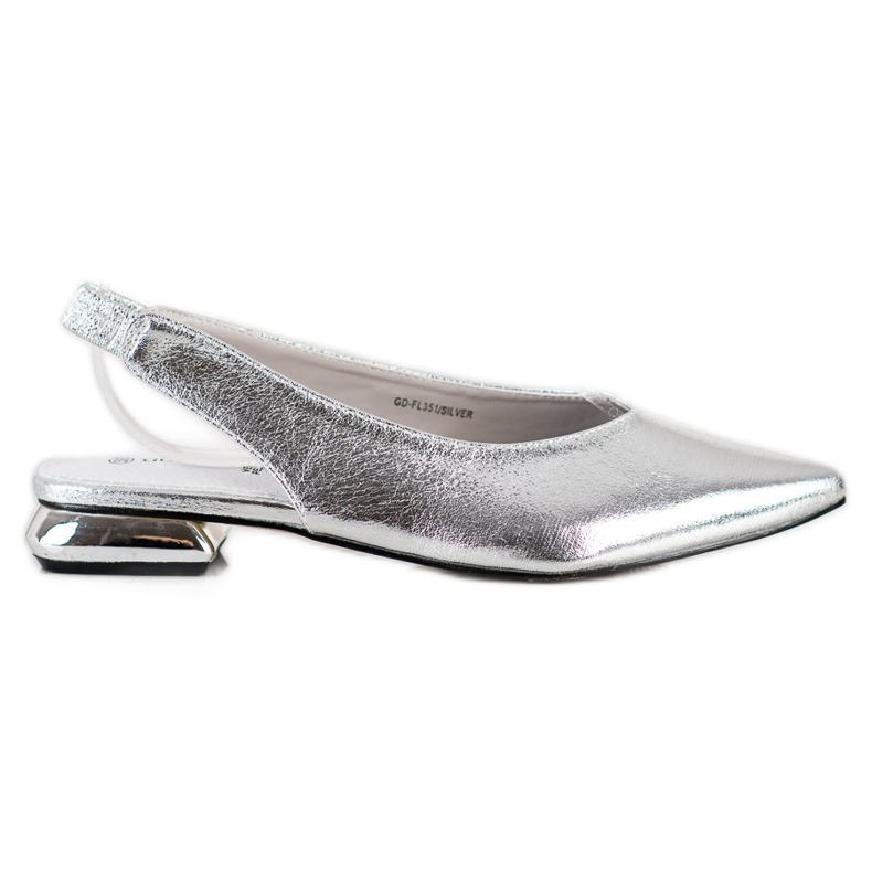 Goodin Zapatos de tacón plateados sin cordones plata