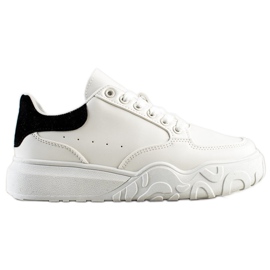 Small Swan Zapatillas de cuero ecológico blancas blanco