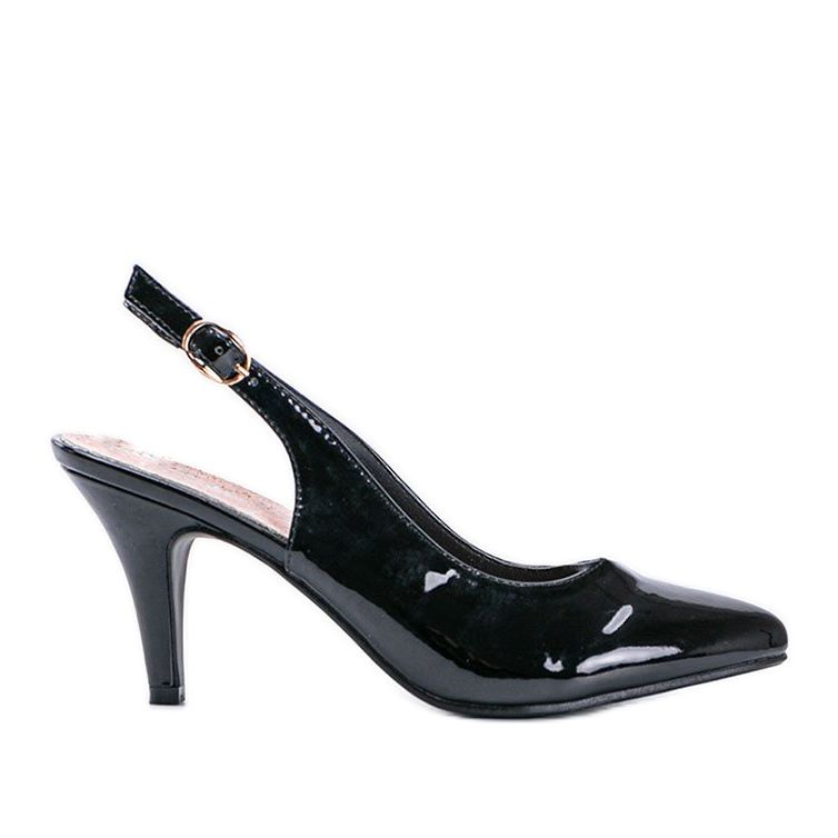 Zapatos negros de tacón de aguja Jena