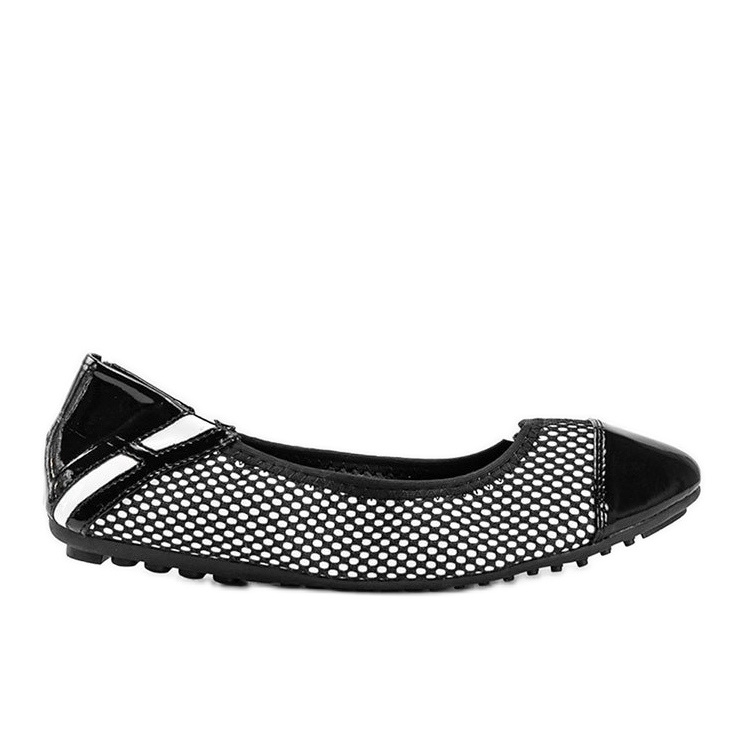 Bailarinas Debbie lacadas en negro blanco Bailarinas Debbie lacadas en negro blanco