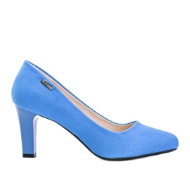 Bombas azules en un tacón de aguja Calista