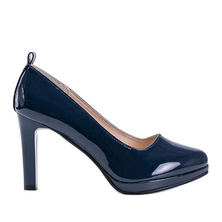 Zapatos de salón azul marino en la plataforma Lady
