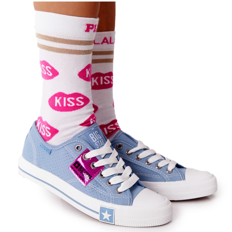 Zapatillas de mujer caladas Big Star FF274037 Azul