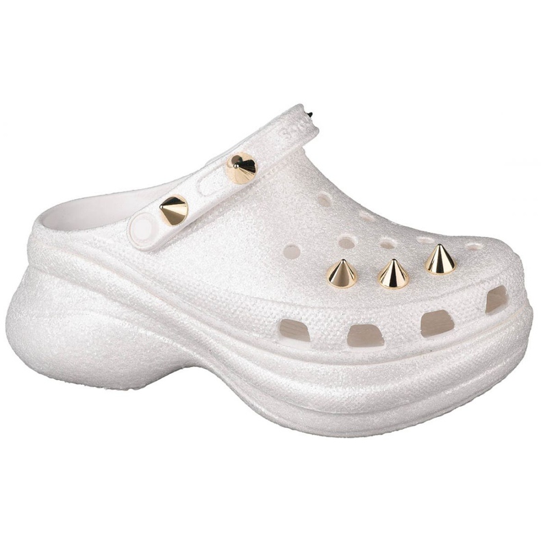 Zueco Crocs Classic Bae Glitter Stud W 206783-100 blanco dorado Zueco Crocs Classic Bae Glitter Stud W 206783-100 blanco dorado