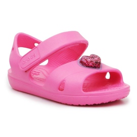 Crocs Classic Cross Strapcharm Sandal Jr 206947-669 rosado