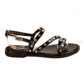 Goodin Sandalias con adornos negro
