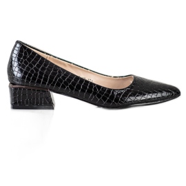 Goodin Salones negros con estampado de serpiente
