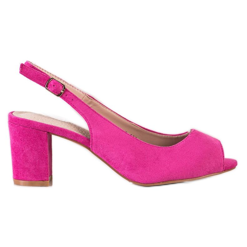 Goodin Sandalias de gamuza en una barra rosado