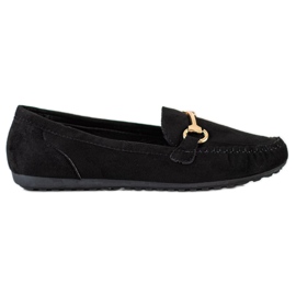 SHELOVET Mocasines de ante negro