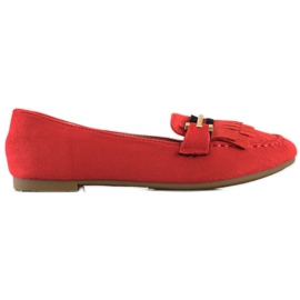 Anesia Paris Mocasines con estilo rojo