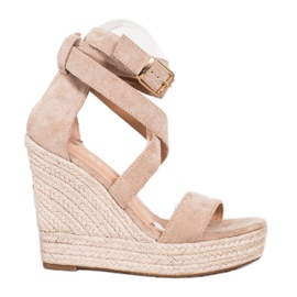 SHELOVET Sandalias Alpargatas Con Hebilla beige SHELOVET Sandalias Alpargatas Con Hebilla beige