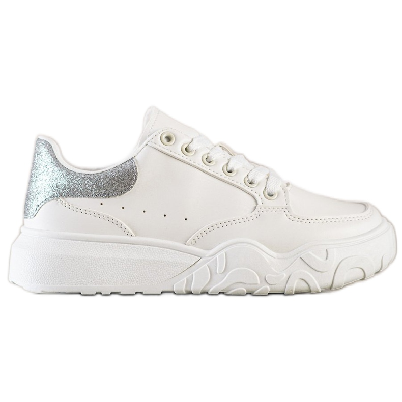 Small Swan Zapatillas de cuero ecológico blancas blanco
