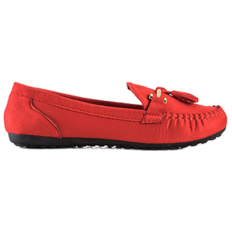 Queentina Mocasines de gamuza de moda rojo