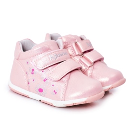 Apawwa Zapatos Brogue Infantil Con Velcro Rosa Milo rosado