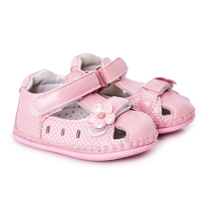 Apawwa Sandalias Infantiles Con Velcro Flores Rosas rosado