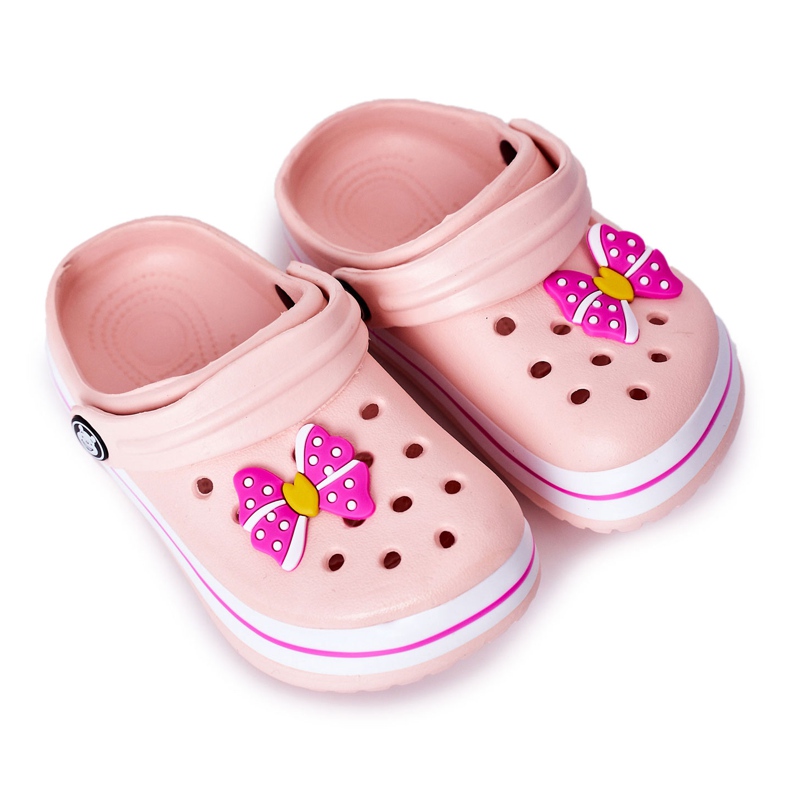 Pantuflas Niños Espuma Crocs Pink Lazy Day rosado Pantuflas Niños Espuma Crocs Pink Lazy Day rosado