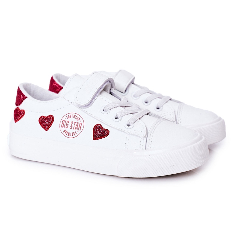 Zapatillas Infantiles Con Velcro Big Star HH374001 Blanco