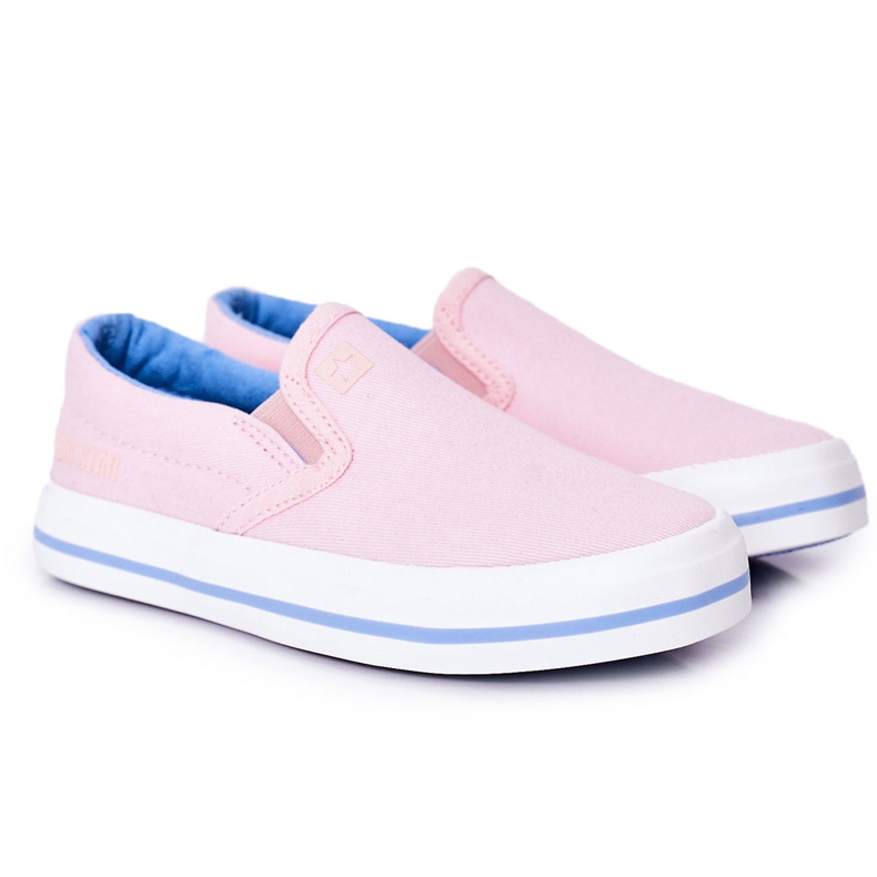 Zapatos deportivos rosas sin cordones Big Star HH374009 para niños rosado