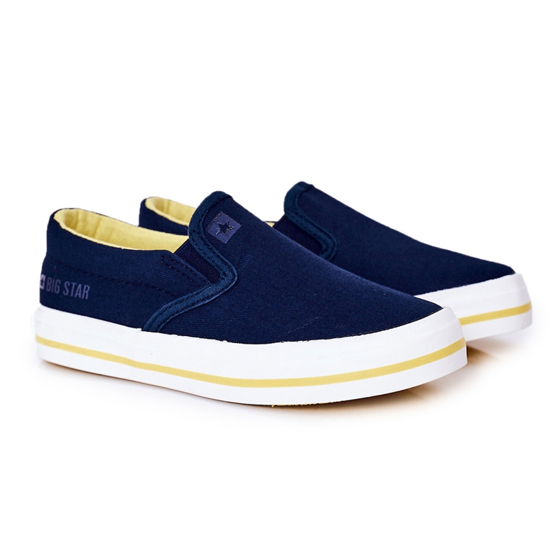 Zapatillas sin cordones para niños Big Star HH374011 azul marino sin cordones