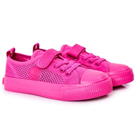 Deportivas Infantiles Con Malla Big Star HH374019 Fucsia rosa