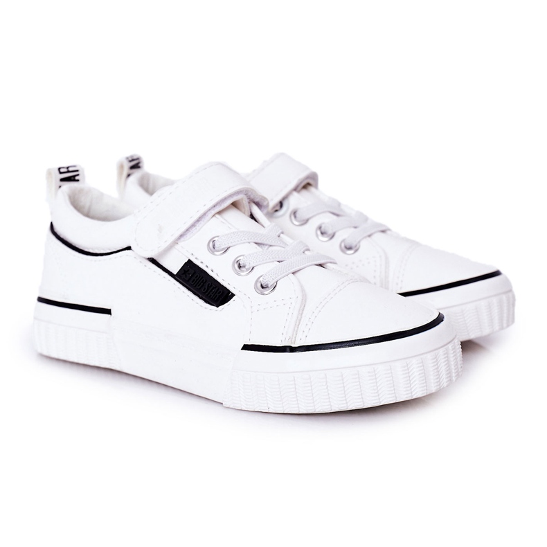 Zapatillas Infantiles Con Velcro Big Star HH374028 Blanco