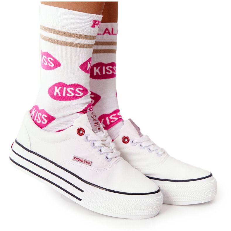 Zapatillas De Mujer En La Plataforma Cross Jeans FF2R4001C Blanco Zapatillas De Mujer En La Plataforma Cross Jeans FF2R4001C Blanco