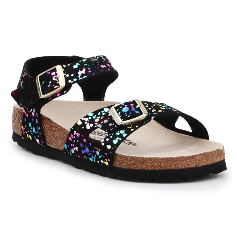 Sandalias Birkenstock Rio Kids 1019707 negro amarillo
