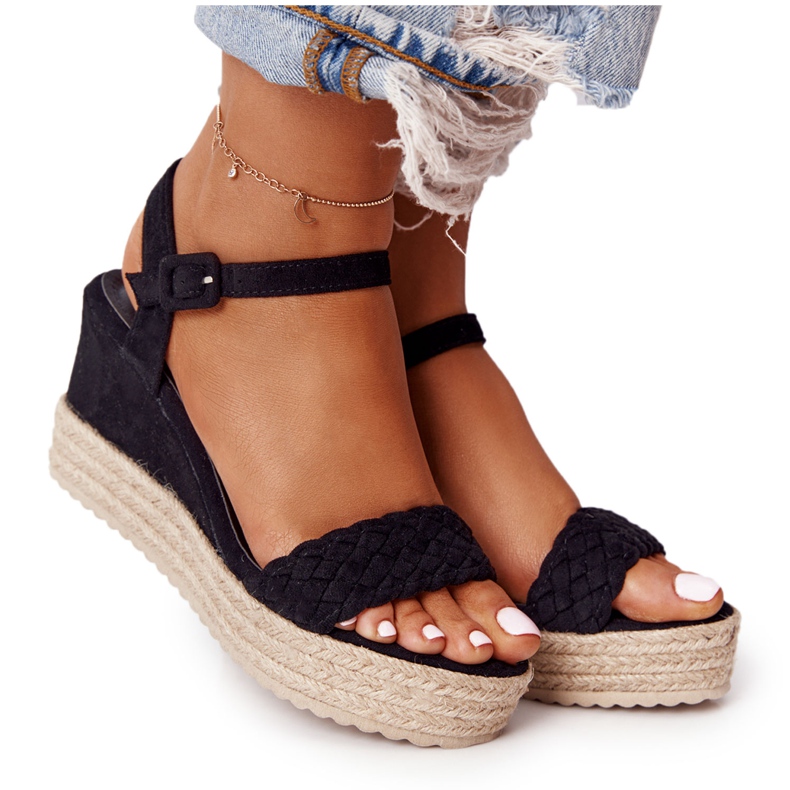 PS1 Sandalias de cuña baleares negras negro PS1 Sandalias de cuña baleares negras negro