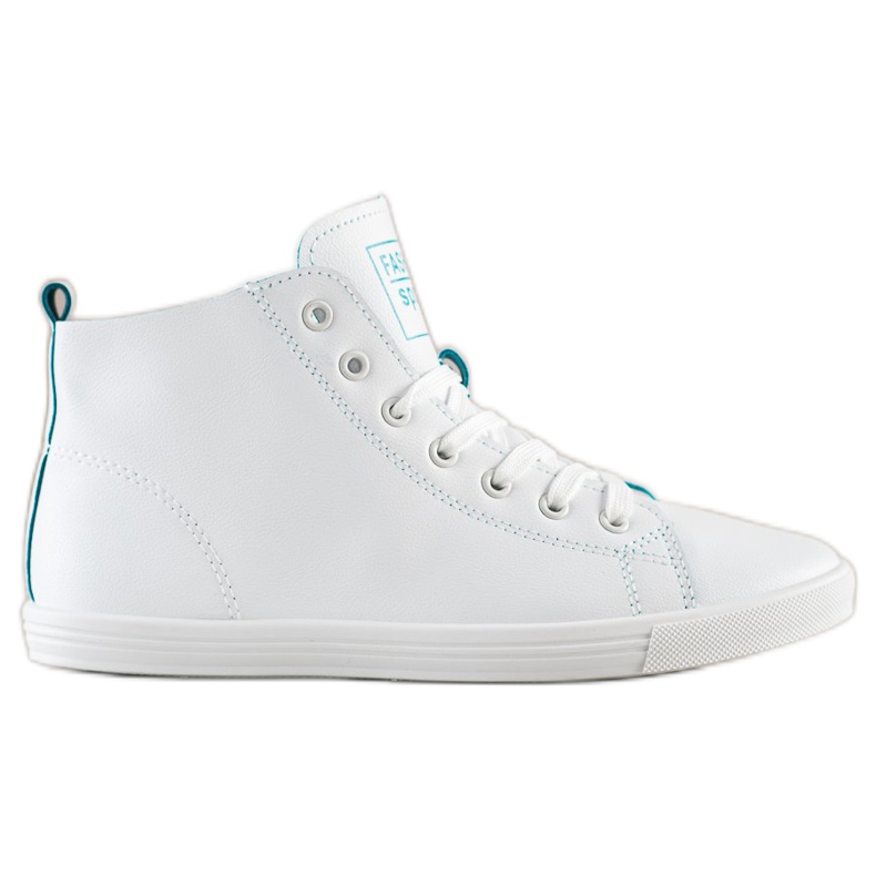 Ideal Shoes Zapatillas deportivas de alta moda blanco Ideal Shoes Zapatillas deportivas de alta moda blanco